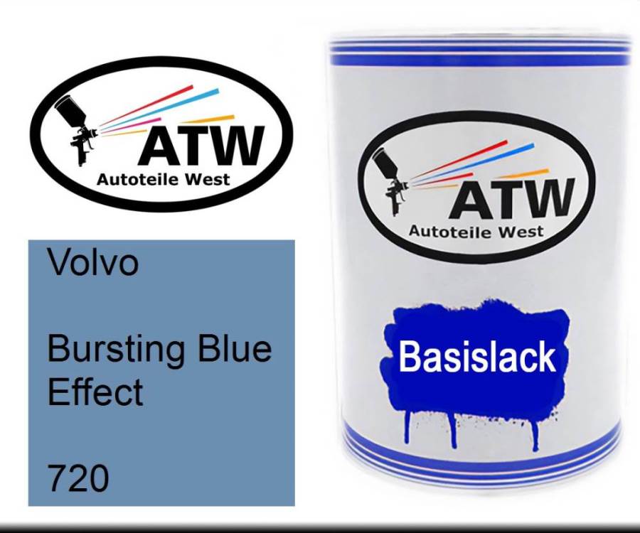 Volvo, Bursting Blue Effect, 720: 500ml Lackdose, von ATW Autoteile West.